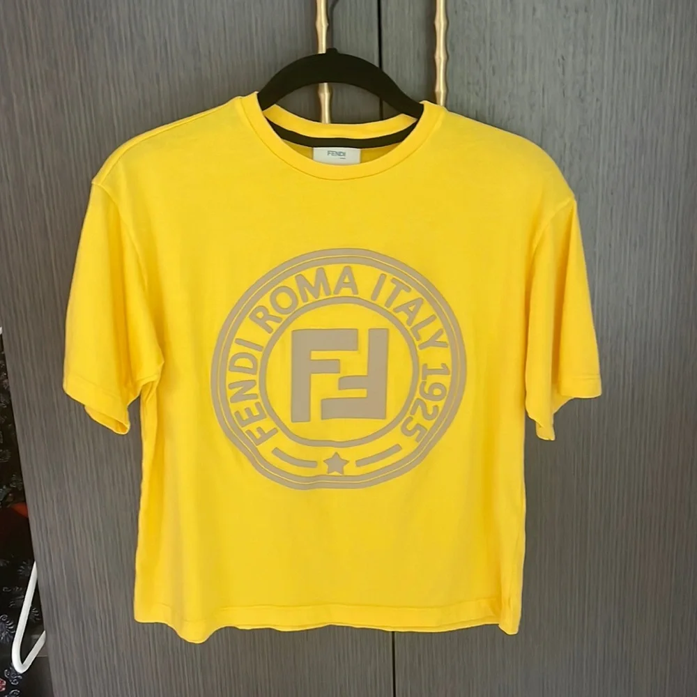Fendi Kids Logo Print T-shirt 💛